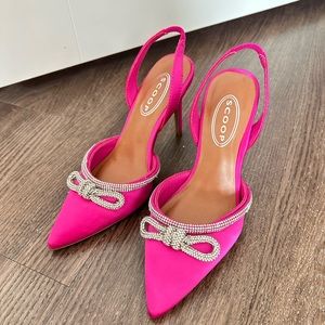 SCOOP Pink Sparkle bow heels